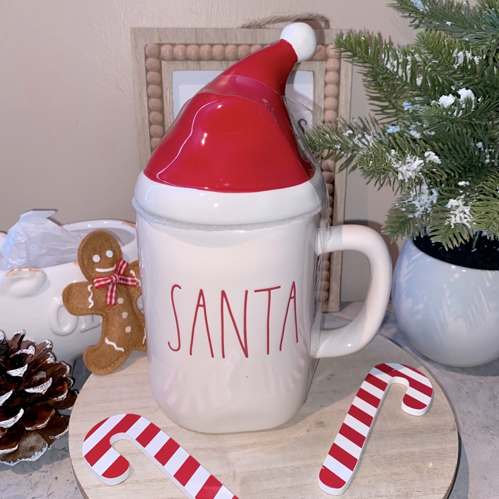 Rae Dunn Santa Mug with Santa Hat Topper